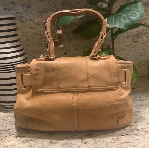 CC SKYE ✨ Tan Leather Studded Saddle Satchel Bag PRICE DROP - Picture 6 of 11